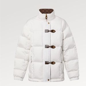 Authentic Louis Vuitton white Monogram Puffer Coat